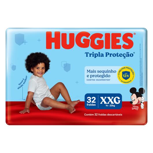 Fralda Descartável Infantil Huggies Tripla Proteção XXG Pacote 32 Unidades - Imagem em destaque