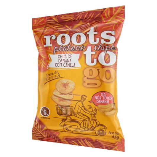 Chips de Banana com Canela Roots To Go Pacote 45g - Imagem em destaque