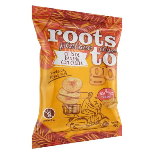 Chips de Banana com Canela Roots To Go Pacote 45g - Imagem em destaque