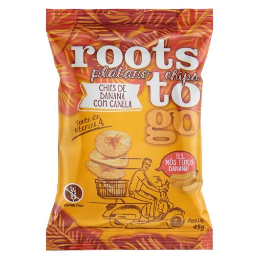 Chips de Banana com Canela Roots To Go Pacote 45g - Imagem em destaque