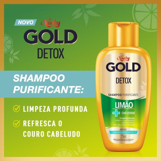 Shampoo Niely Gold Detox Limão 275ML - Imagem em destaque