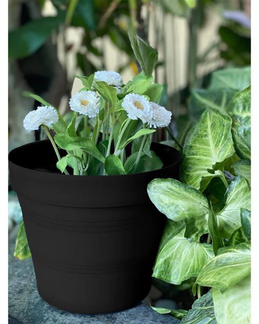 Vaso Veneza Preto 20X17CM West Garden - Imagem em destaque