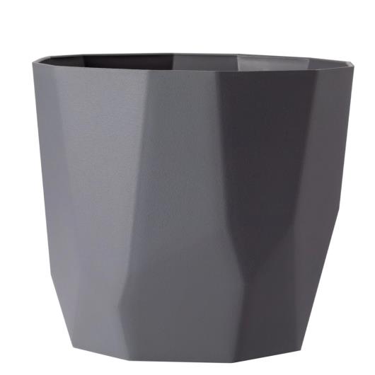 Vaso Cachepot Diamante 16X15CM Cinza West Garden - Imagem em destaque