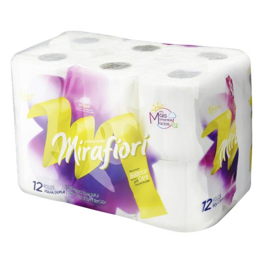 Papel Higiênico Folha Dupla Mirafiori Premium 30m Pacote 12 Unidades - Imagem em destaque