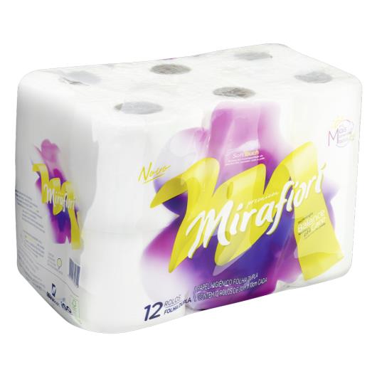 Papel Higiênico Folha Dupla Mirafiori Premium 30m Pacote 12 Unidades - Imagem em destaque