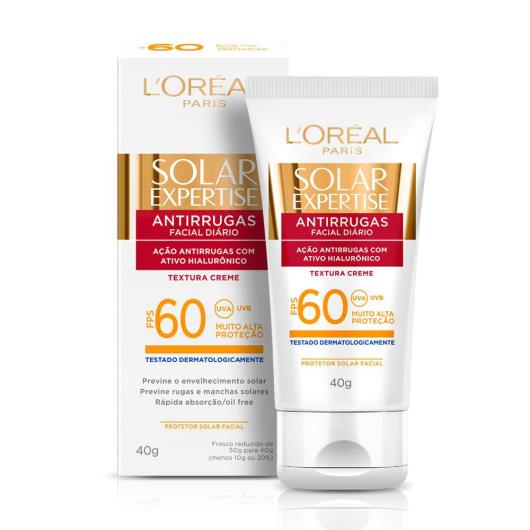 Protetor Solar Facial L'Oréal Paris Solar Expertise Antirrugas FPS60 40g - Imagem em destaque