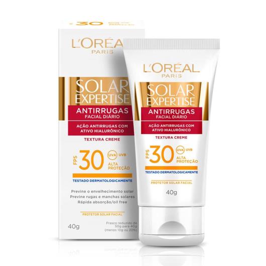 Protetor Solar Facial L'Oréal Paris Solar Expertise Antirrugas FPS 30 40g - Imagem em destaque