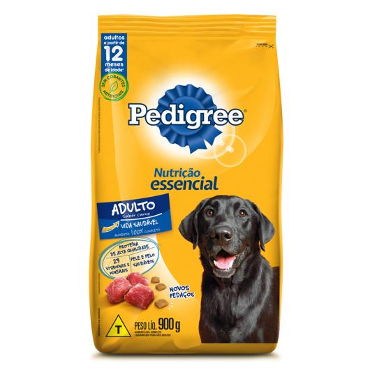 Alimento para Cães Adultos 12+ Carne Pedigree Nutrição Essencial Pacote 900g - Imagem em destaque