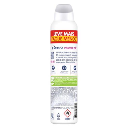 Desodorante Antitranspirante Aerosol Rexona Powder Dry 250 ml - Imagem em destaque