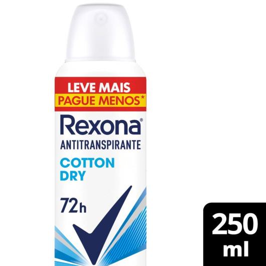 Desodorante Antitranspirante Aerosol Rexona Cotton Dry 250 ml - Imagem em destaque