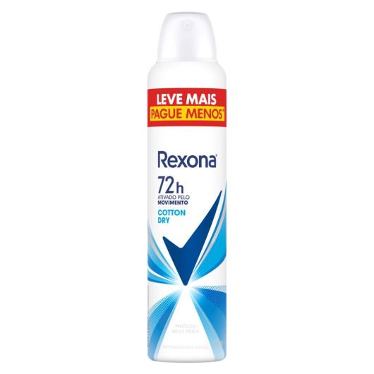 Desodorante Antitranspirante Aerosol Rexona Cotton Dry 250 ml - Imagem em destaque