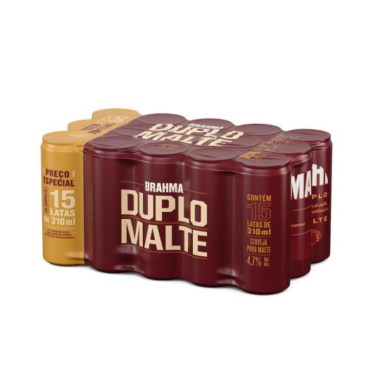 Cerveja Pilsen Duplo Malte Brahma lata 15 Unidades 310ml - Imagem em destaque