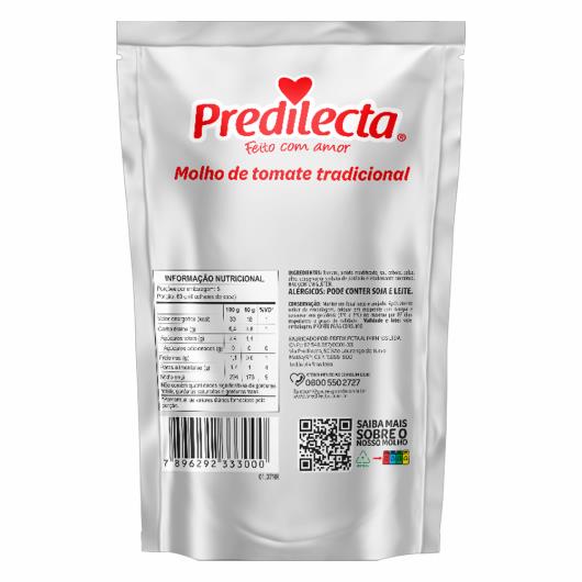 Molho de tomate tradicional Predilecta sachê 300g - Imagem em destaque