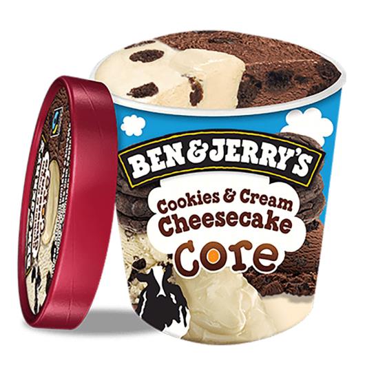 Sorvete Cookies & Cream Cheesecake Ben & Jerry's Core Pote 458ml - Imagem em destaque