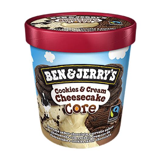 Sorvete Cookies & Cream Cheesecake Ben & Jerry's Core Pote 458ml - Imagem em destaque