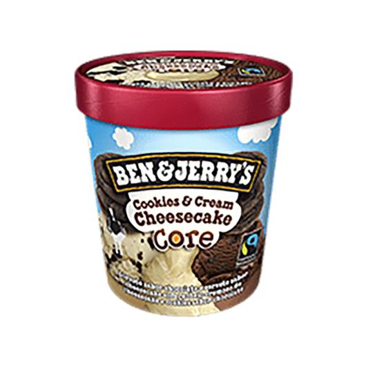 Sorvete Cookies & Cream Cheesecake Ben & Jerry's Core Pote 458ml - Imagem em destaque