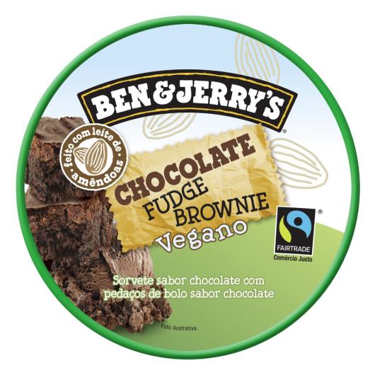 Sorvete Vegano Chocolate Fudge Brownie Ben & Jerry's Pote 458ml - Imagem em destaque