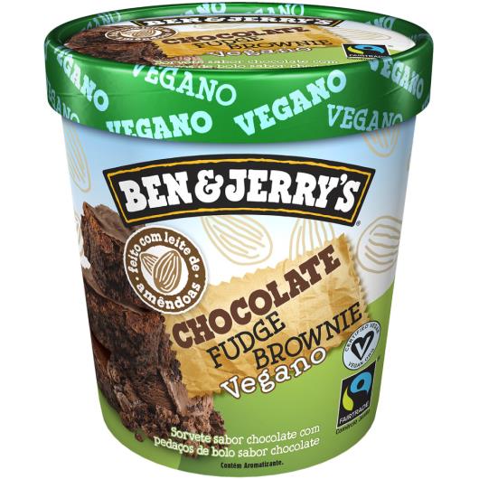 Sorvete Vegano Chocolate Fudge Brownie Ben & Jerry's Pote 458ml - Imagem em destaque