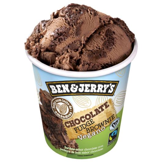 Sorvete Vegano Chocolate Fudge Brownie Ben & Jerry's Pote 458ml - Imagem em destaque