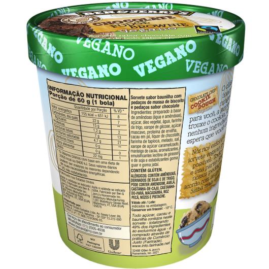 Sorvete Vegano Chocolate Chip Cookie Dough Ben & Jerry's Pote 458ml - Imagem em destaque
