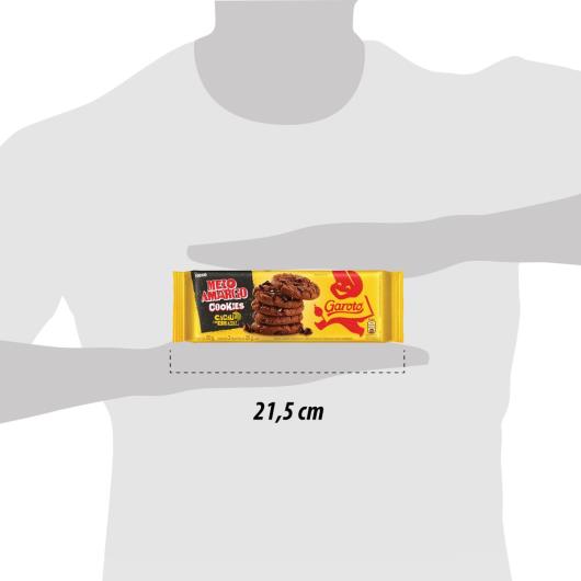 Biscoito Cookie Chocolate com Gotas de Chocolate Meio Amargo Garoto Cacau do Brasil Pacote 60g - Imagem em destaque