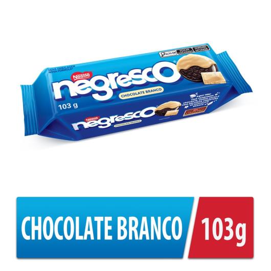 Biscoito NEGRESCO Recheado Baunilha Coberto com Chocolate Branco 103g - Imagem em destaque