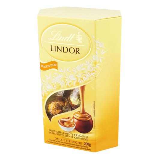 Chocolate ao Leite Recheio Doce de Leite Lindt Lindor Caixa 200g - Imagem em destaque
