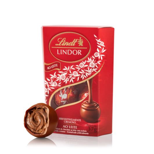 Chocolate Lindt Lindor Trufas Ao Leite 3 unidades 37g - Imagem em destaque
