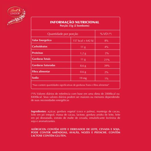 Chocolate Lindt Lindor Trufas Ao Leite 3 unidades 37g - Imagem em destaque