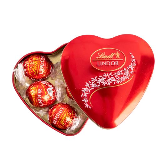 Lindt Lindor Lata para presente com 4 trufas Ao Leite 50g - Imagem em destaque