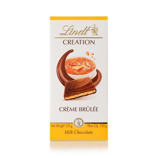 Chocolate Lindt Creation com recheio Creme Brulée Tablete 150g - Imagem em destaque