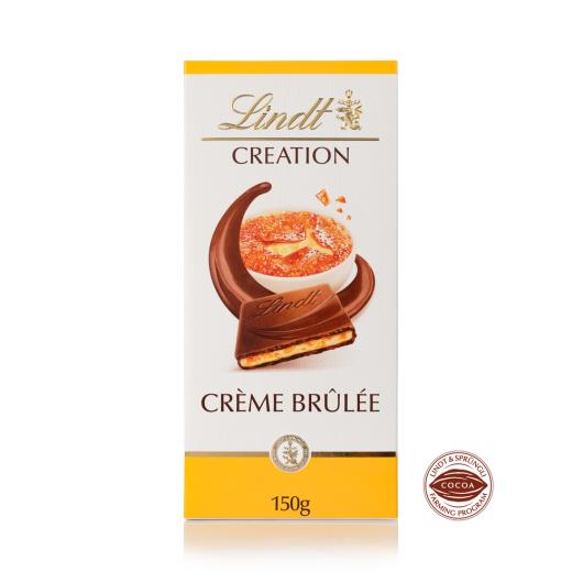 Chocolate Lindt Creation com recheio Creme Brulée Tablete 150g - Imagem em destaque