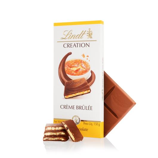 Chocolate Lindt Creation com recheio Creme Brulée Tablete 150g - Imagem em destaque