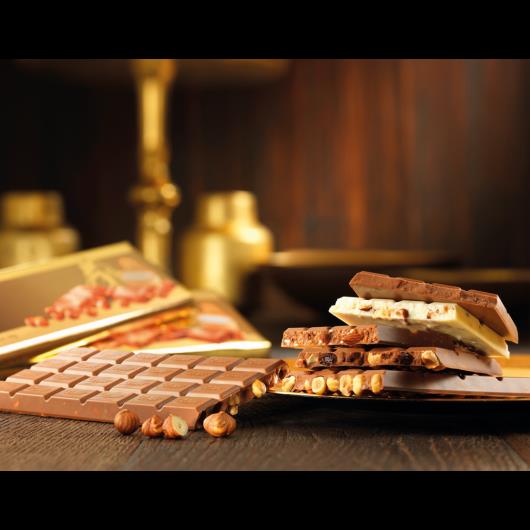 Chocolate Lindt Gold Bar Tablete Ao Leite com Avelãs 300g - Imagem em destaque