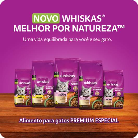 Alimento para Gatos Adultos 1+ Frango Whiskas Melhor por Natureza Pacote 900g - Imagem em destaque