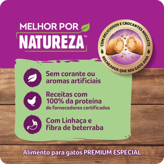 Alimento para Gatos Adultos 1+ Frango Whiskas Melhor por Natureza Pacote 900g - Imagem em destaque