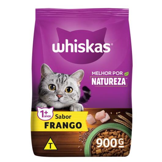 Alimento para Gatos Adultos 1+ Frango Whiskas Melhor por Natureza Pacote 900g - Imagem em destaque