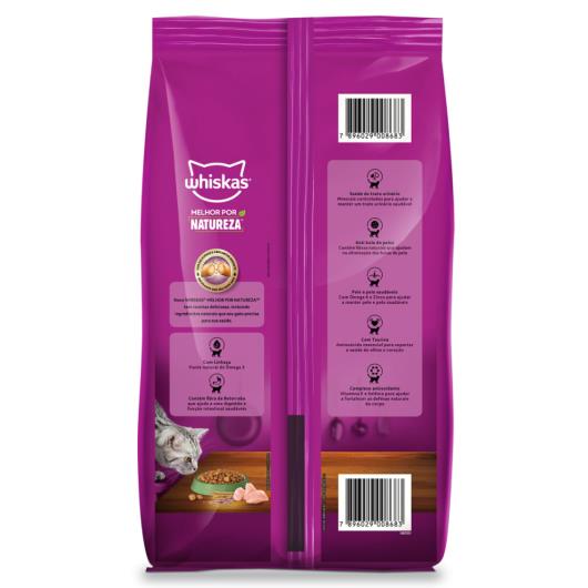 Alimento para Gatos Adultos 1+ Frango Whiskas Melhor por Natureza Pacote 900g - Imagem em destaque