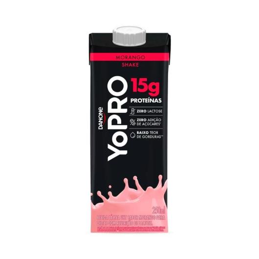 Bebida Láctea UHT Morango Zero Lactose Yopro Shake Caixa 250ml - Imagem em destaque