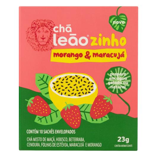 Chá Morango & Maracujá Leãozinho Caixa 23g 10 Unidades - Imagem em destaque