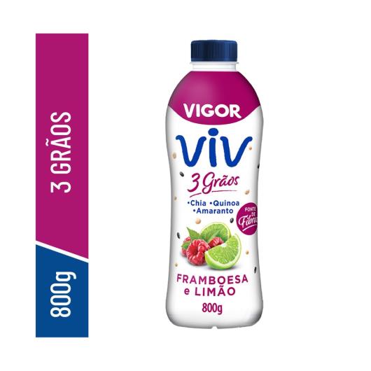 IOGURTE LIQUIDO VIGOR VIV 3 GRAOS FRAMBOESA E LIMÃO 800G - Imagem em destaque