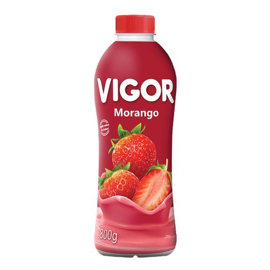 Iogurte Parcialmente Desnatado Morango Vigor Garrafa 800g - Imagem em destaque