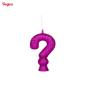 Vela Cintilante Glitter Pink Interrogacao 01unidade