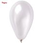 Balão Látex Metálico Branco Pêra 7 Pol Com 50unidades