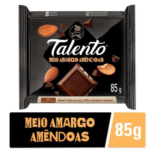 Chocolate TALENTO Meio Amargo com Amêndoas 85g - Imagem em destaque
