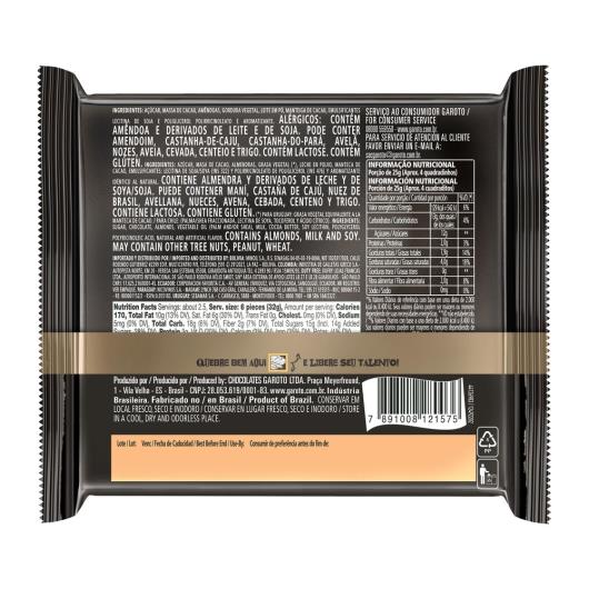 Chocolate TALENTO Meio Amargo com Amêndoas 85g - Imagem em destaque
