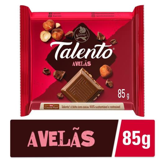 Chocolate TALENTO ao Leite com Avelãs 85g - Imagem em destaque