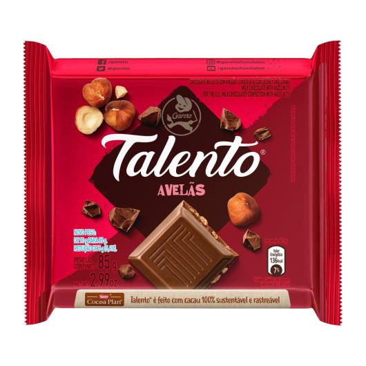 Chocolate TALENTO ao Leite com Avelãs 85g - Imagem em destaque