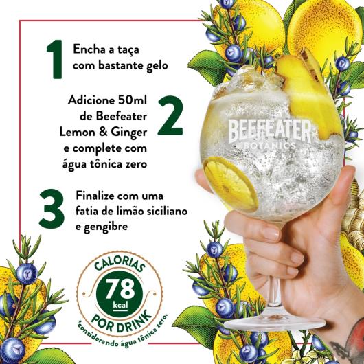 Beefeater Botanics Limão e Gengibre 750 ml - Imagem em destaque