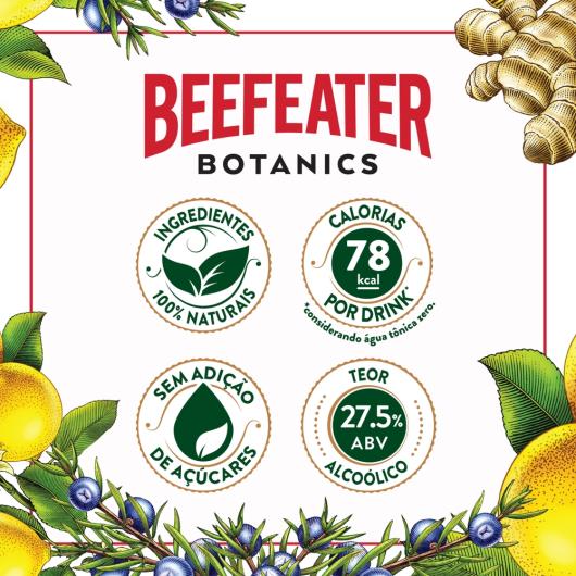 Beefeater Botanics Limão e Gengibre 750 ml - Imagem em destaque